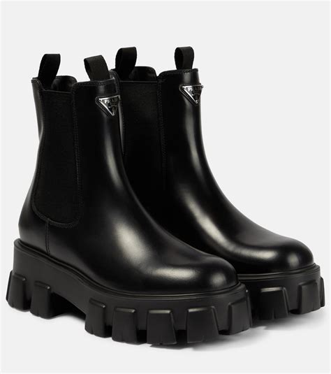 prada monolith leather and nylon boots|prada monolith boots nordstrom.